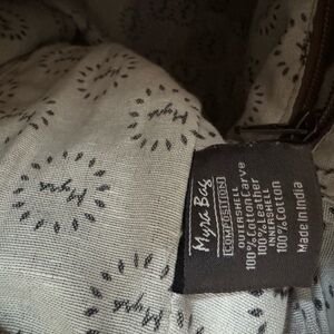 Myra Bag Cream and Black Cotton Tote